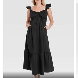 Universal Treads Flutter Cap Sleeve Maxi A-Line Dress